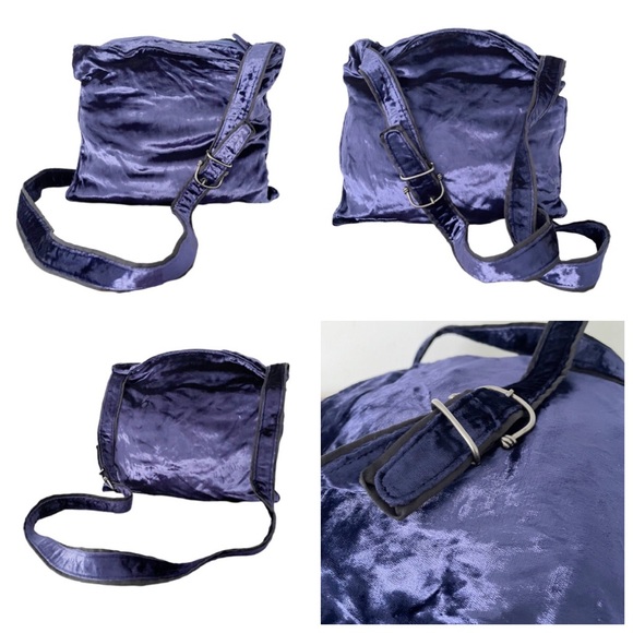 Prada rare purple blue velvet crossbody shoulder bag - Picture 3 of 13